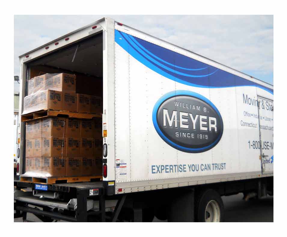 Meyer Moving truck being unloaded